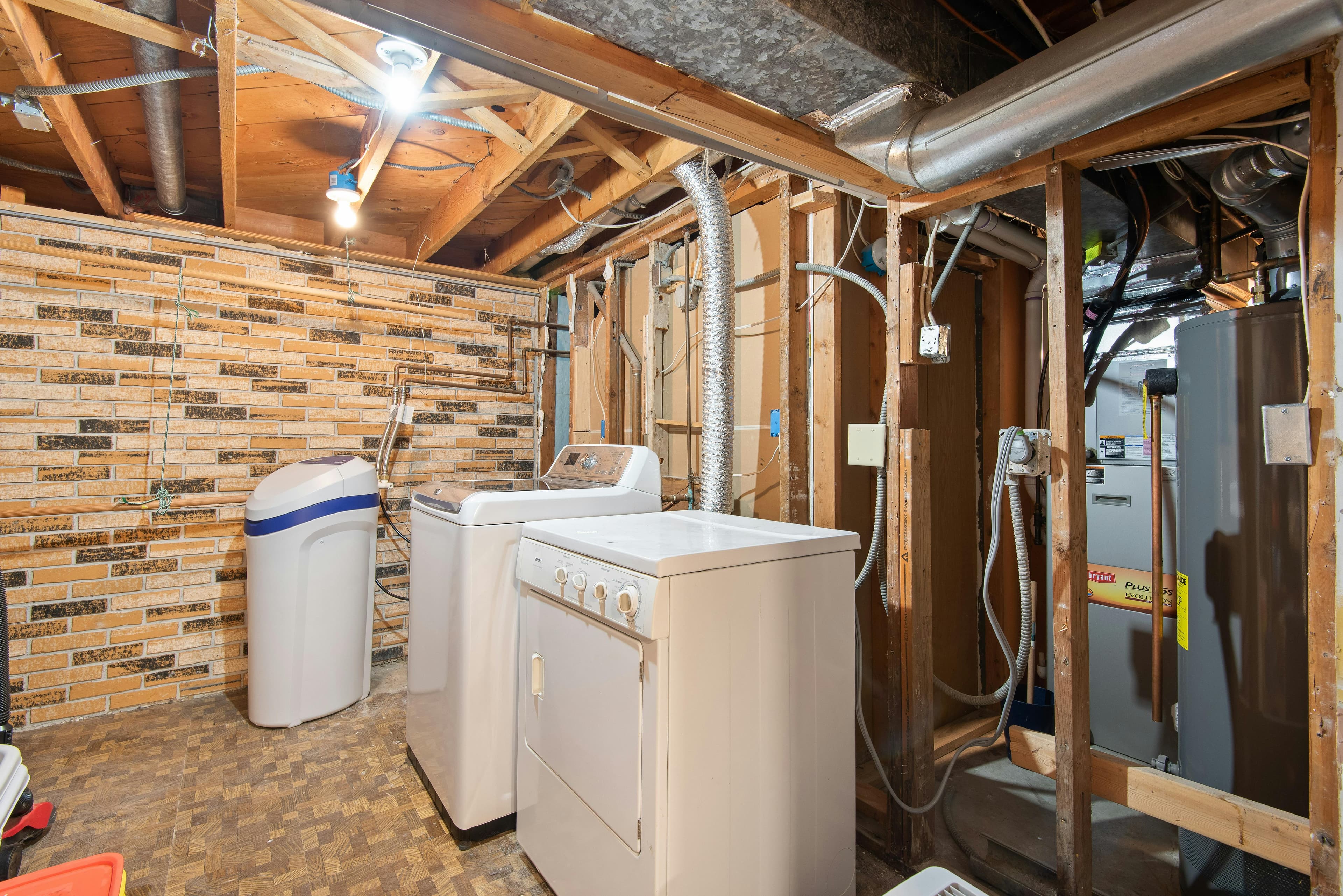 High-velocity air handler in crawl space