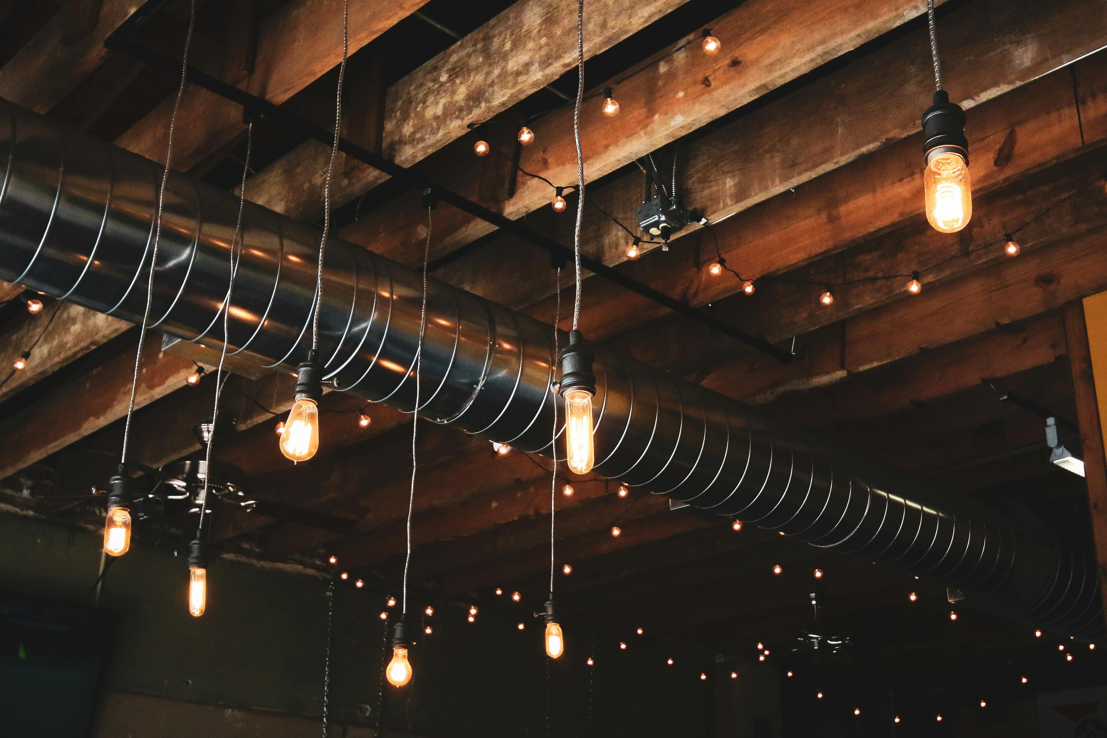 Cassette units integrated between ceiling beams