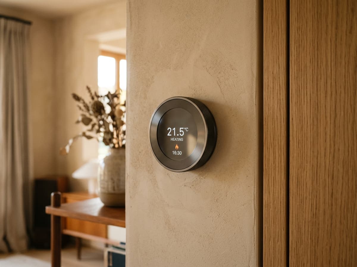 Smart thermostat display — remote monitoring interface