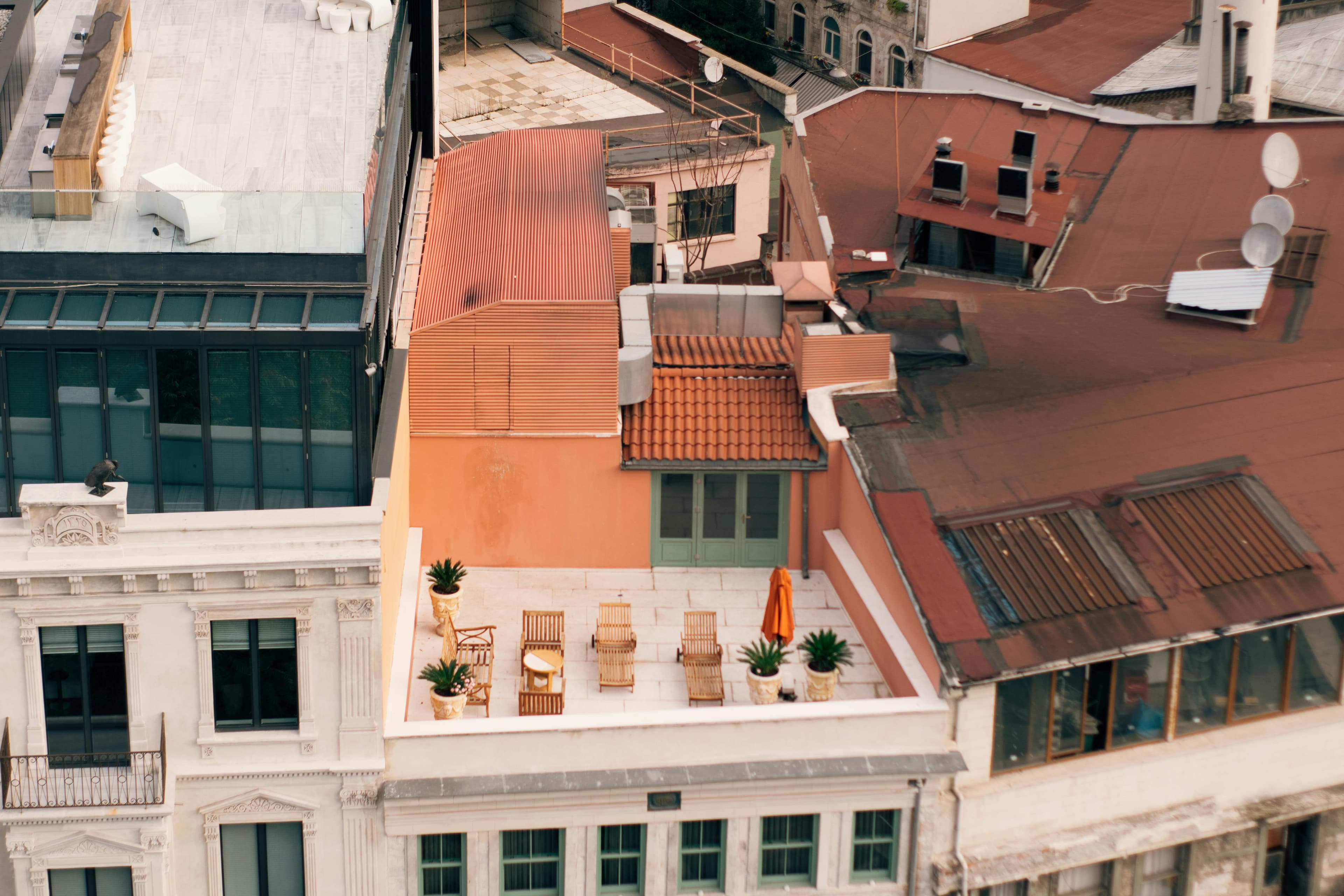 Rooftop terrace climate equipment